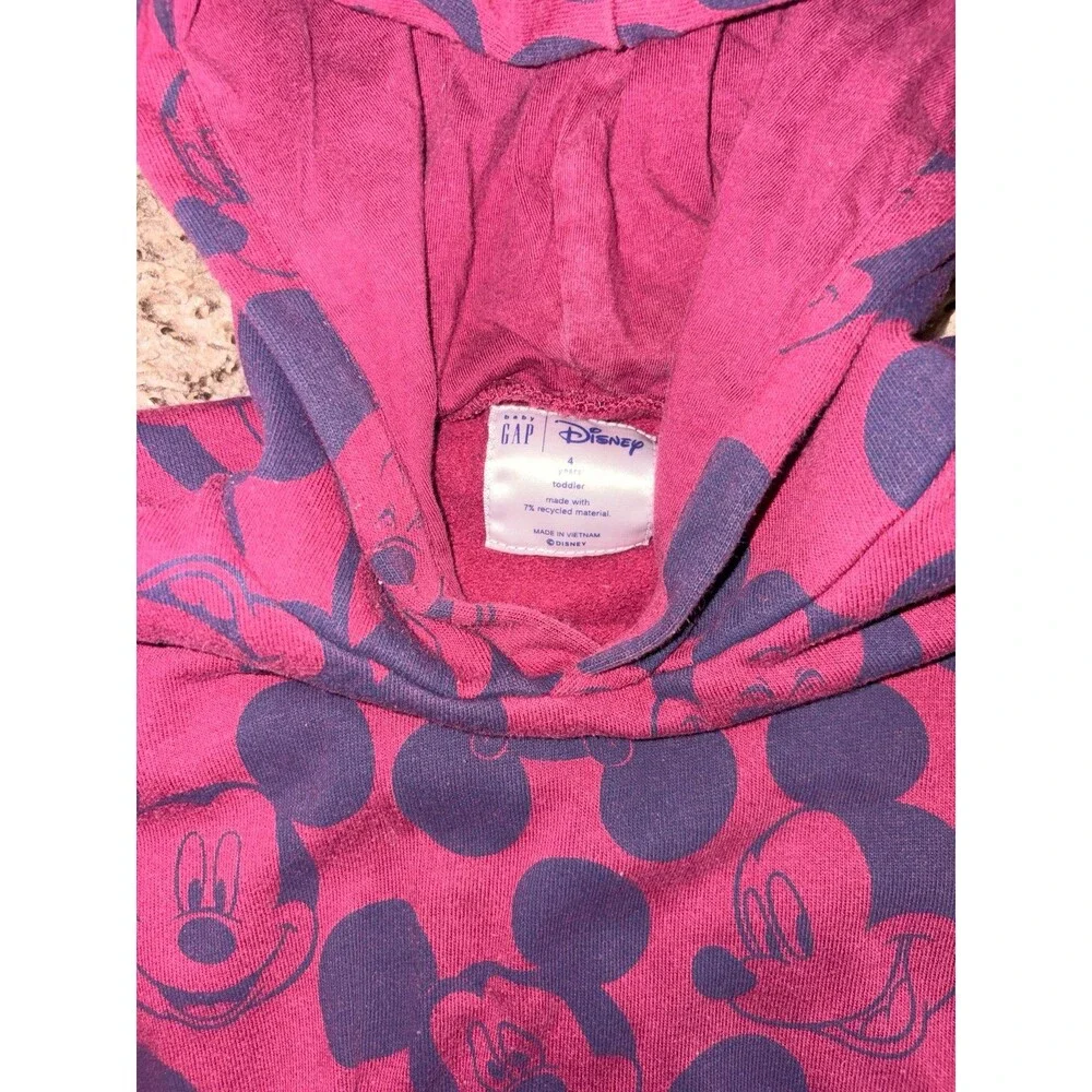 Baby‎ Gap X Mickey 2 pc Set Hoodie Joggers Unisex Boy Girl 4T GUC